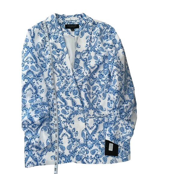 Marc New York Blue and White Patterned Jacket - Picture 13 of 15